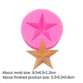 Stampo in silicone rosa a forma di stella per decorazione torte e fai-da-te con misure - 1 Stella / Rosa