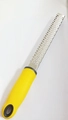 Long stainless steel lemon zester and cheese grater with ergonomic yellow handle - Heart Shape Yellow