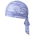 Close-up of light purple paisley bandana cap featuring detailed stitching and premium fabric - One Size / Light Purple Paisley