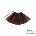 Brown leopard tutu skirt for kids animal costume with elastic waist and multi-layer mesh - Coffee Tutu Mesh Skirt
