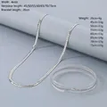 Guía de tallas para collar y pulsera Figaro de 4mm en acero inoxidable plata - 4mm Acero/Pulsera 20cm