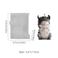 Molde de silicona de dragón 3D para velas y resina, incluye medidas y modelo final - Bebé Dragón