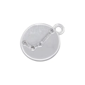 Dettaglio di pendente costellazione in argento con zirconi lucidi su sfondo bianco - Argento Ariete