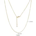 1.3mm slim golden chain necklace with lobster clasp and adjustable extension link - Gold S-0031 (55cm)