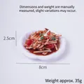 8cm miniature artificial spicy cold noodles food model on white scalloped plate - Houttuynia Cordata Salad / 8cm Torch Plate