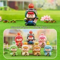 Set de figurines de chat siamois en résine avec six couleurs et un modèle arc-en-ciel - Série Duo Chat Chanceux (M319) / Lot de 6