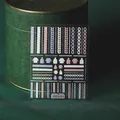 5D embossed nail stickers TS-013 with cozy knit sweater patterns and wool hat designs - TS-013 Warm Sweater - Flat Style