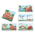 Livre en tissu thématique dinosaures pour l'éveil des bébés aux couleurs vives - Thème Dinosaures / 4 Pages 8 Côtés