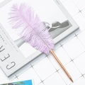 Dreamcatcher feather pen with light purple feathers and a rose gold metallic body - Rose Gold (Light Purple Feather)