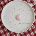 Pink wool felt moon accessory for DIY crafts and Christmas decorations, size 4x3cm - Moon-Pink