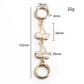 Golden cherry charm with white enamel smile and measurements of 132mm length - White Cherry + Gold Ring