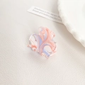 Mini acrylic hair claw clip with pink and blue ink marble pattern for elegant styling - Style B (3.2CM/Pink Blue Marble)