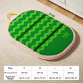 Coperta ovale verde per animali con bordo rosa e testo Good Luck per gatti e cani - Tappetino Reversibile con Motivo Anguria