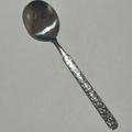 Cucchiaio in acciaio inossidabile argento con manico lucido a trama martellata - Cucchiaio d'Argento - 30g