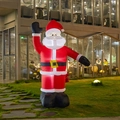 Large inflatable Santa Claus outdoor decoration with internal LED lighting for yard display - 2.4M—Standing Santa Claus