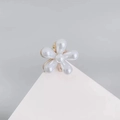 Elegant gold flower hair claw clip with five teardrop pearl petals for half-up hairstyles - 1PC Flower Claw Clip