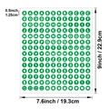 Green 0.5-inch round alphabet and number stickers for DIY crafts and organization - Dark Green