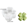 Stampo in silicone a quadrifoglio per candele e resina con misure dettagliate - Quadrifoglio