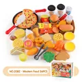 56-delige speelgoedset voor de kinderkeuken met pizza, hamburger en frietjes - 56-delige Westerse Fastfoodset (20B2)