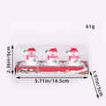 Set di tre candele di Natale a forma di pupazzo di neve con cappelli rossi in confezione - Pupazzo di Neve