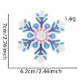 Detailed size chart showing snowflake embroidery patch dimensions 7x6.2cm and 1.6g weight - Snowflake Patch 48#