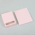 Pink PE film jewelry suspension box with matching slide-out sleeve and card - Pink Cardboard Box; 7*7*2