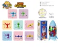 38-piece DIY silicone suction cup toy set with blue rocket storage case for kids - 38 Pcs Small Bee Set + Rocket Bottle + Color Box