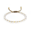 Bohemian multi-layer crystal bead bracelet with gold accents and adjustable cord - Clear Crystal Style (SJS220013A)