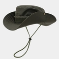 Détail du chapeau ripstop vert armée avec œillets métalliques et mentonnière réglable - M (56-58cm) / Vert Militaire