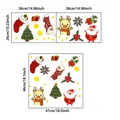 Adesivi murali natalizi con Babbo Natale e renne, 47x46cm per la decorazione della casa - SD-2425