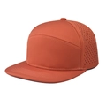 Flat brim baseball cap in orange with laser-cut ventilation holes and 7-panel structure - XL (60cm+) / Orange