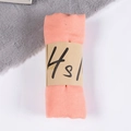 Soft cotton linen scarf in orange pink with paper sleeve packaging for women - Watermelon red / One Size
