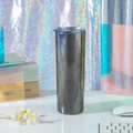 Gobelet 20oz en acier inoxydable gris foncé holographique scintillant avec couvercle - 20oz / Peinture Arc-en-ciel - Noir