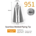 304 stainless steel piping nozzle tip number 951 for leaf shape cake decoration - 951 (Irregular Leaf)