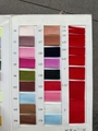 Velvet ribbon color chart with 18 shades and 9 widths from 1/8 to 2 inches - Ships in 2-5 Days
