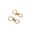 Set de llaveros de flor de cerezo dorado con cierre de langosta y anillo redondo - Llavero de Flor de Cerezo Dorado