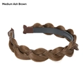 Diadema trenzada Medium Ash Brown con base antideslizante para dar volumen al cabello - Marrón Ceniza Medio