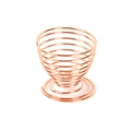 Rose gold stainless steel egg holder with spring design and metallic finish - Egg Holder / Rose Gold