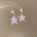 Rosa Blumenstecker mit Silberbasis und Kristallblütenblättern für Damen - 118# Silbernadel - Silber & Rosa Anhänger