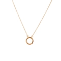 Élégant pendentif anneau minimaliste plaqué or 18 carats sur une chaîne délicate - Collier à Maillons Ouverts No.9