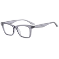 Classic retro square sunglasses with translucent grey frame and silver stud accents - Grey Frame
