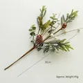 38cm Christmas branch with pine cones, white berries, and eucalyptus leaves - 38CM Eucalyptus Sprig