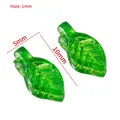 Grüne lichtdurchlässige Acryl-Blattperlen mit Blattadern für DIY-Ohrringe Schmuckbau - 5x10mm / Grün