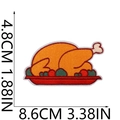 Detail of turkey embroidery patch with dimensions 4.8cm height and 8.6cm width - Turkey (C5CW-14-02)