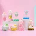 Schattige vloeibare zand dierhangers set met katten en kikkers in acryl afwerking - 979-11 Shuiyangyang Feest Serie / Volledige Set (6 st)