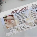 Christmas Santa Claus sleigh drivers license card gift for children with festive background - PVC / Santa Driver's License Style B