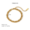Bracciale a catena in acciaio inossidabile placcato oro 18K con maglie da 5,4 mm - Bracciale a Catena a Maglie Grosse Geometriche(YYB023129)