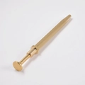 Gouden roestvrijstalen vierklauwige grijper met geborstelde metalen afwerking - 115mm / Goud
