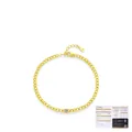 S925 sterling silver bracelet with 18K gold plating, Moissanite stone, and GRA certificate - 925 Silver / Gold