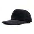 Gorra de béisbol de felpa negra para mujer con textura de piel sintética para invierno - Talla única / Negro